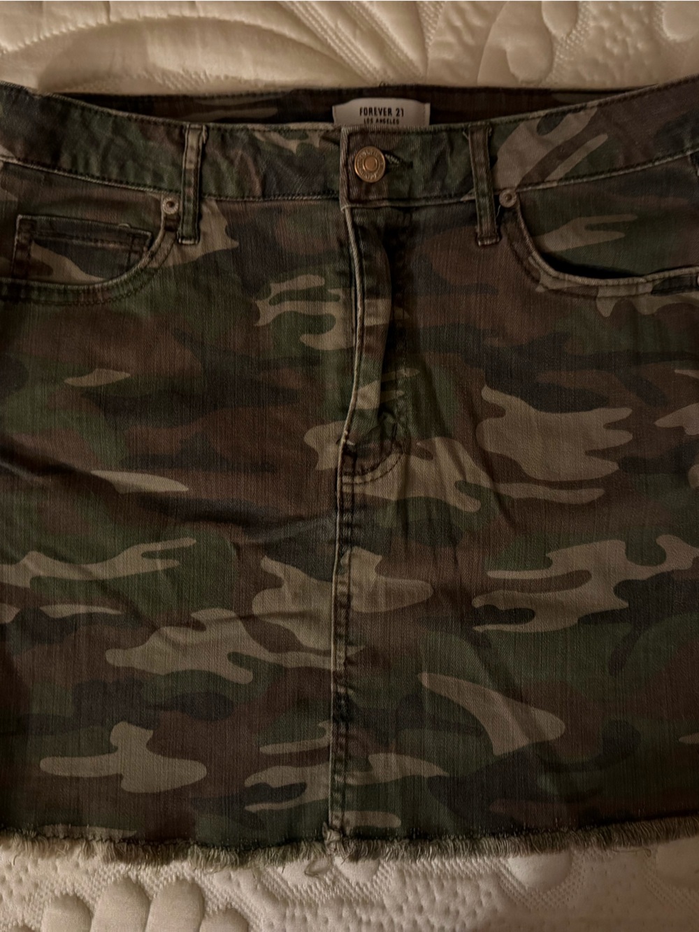 Camouflage mini skirt- Green Camo